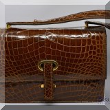 H76. Vintage aligator bag by Coblentz (small tear on handle) - $125 